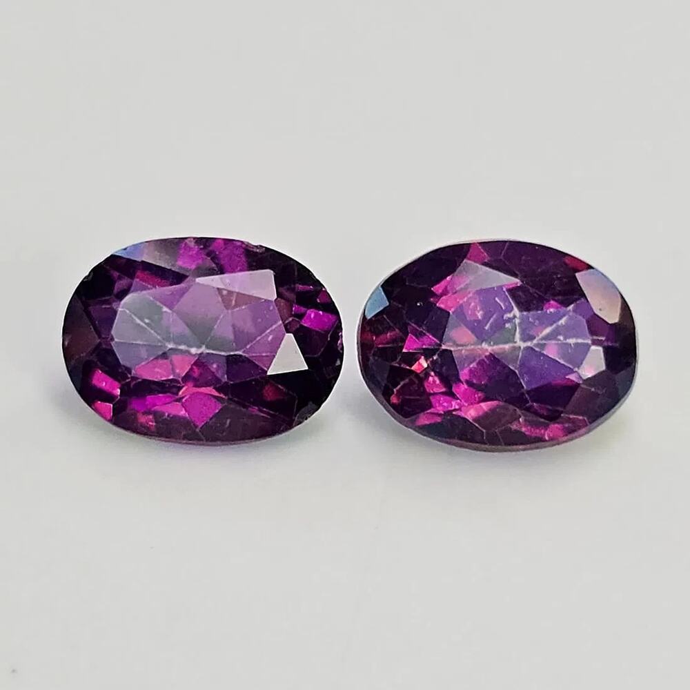 Natural Mystic Topaz Pair, Purple-Pink, 2.75 ct Total, 8x6mm, Coated